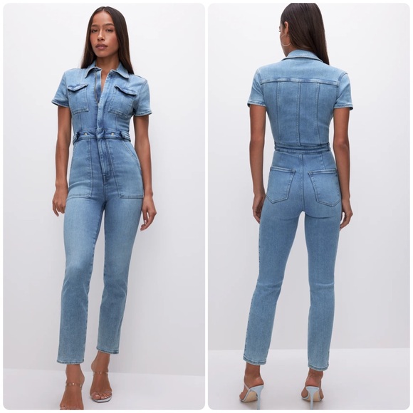 Good American Pants - Good American XS – Fit For Success Denim Jumpsuit